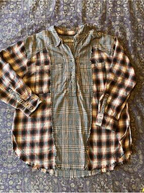 We The Free long Plaid Flannel